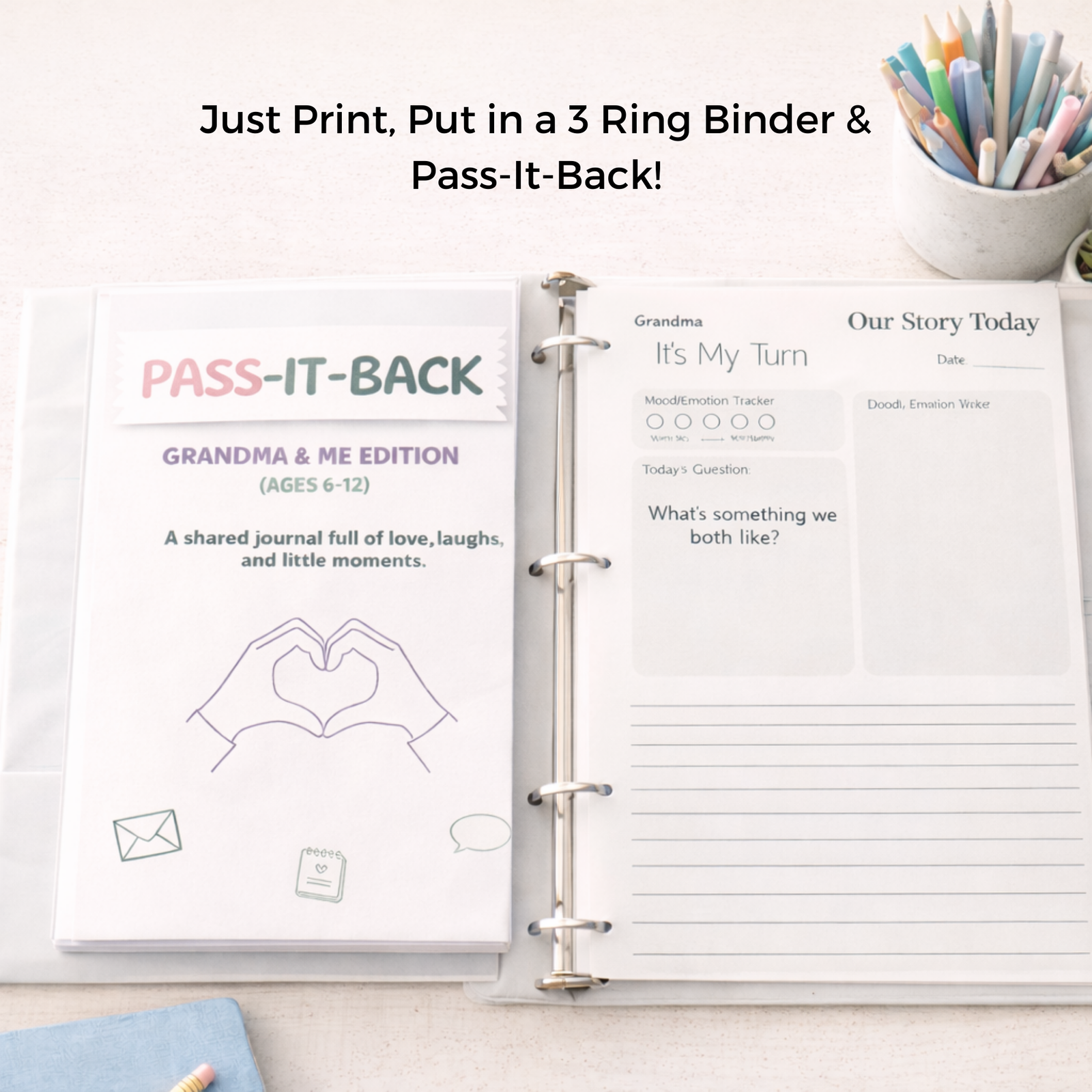 Pass-It-Back™ Grandma & Me Journal | 30 Prompts | Ages 6–12 - Image 3