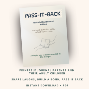 Printable Pass-It-Back parent and adult child shared journal