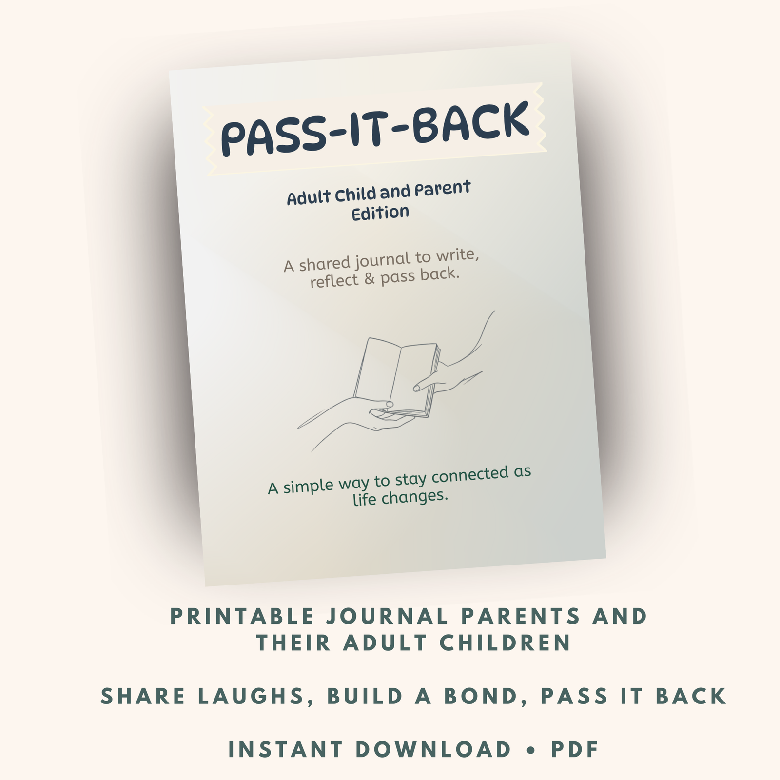 Printable Pass-It-Back parent and adult child shared journal