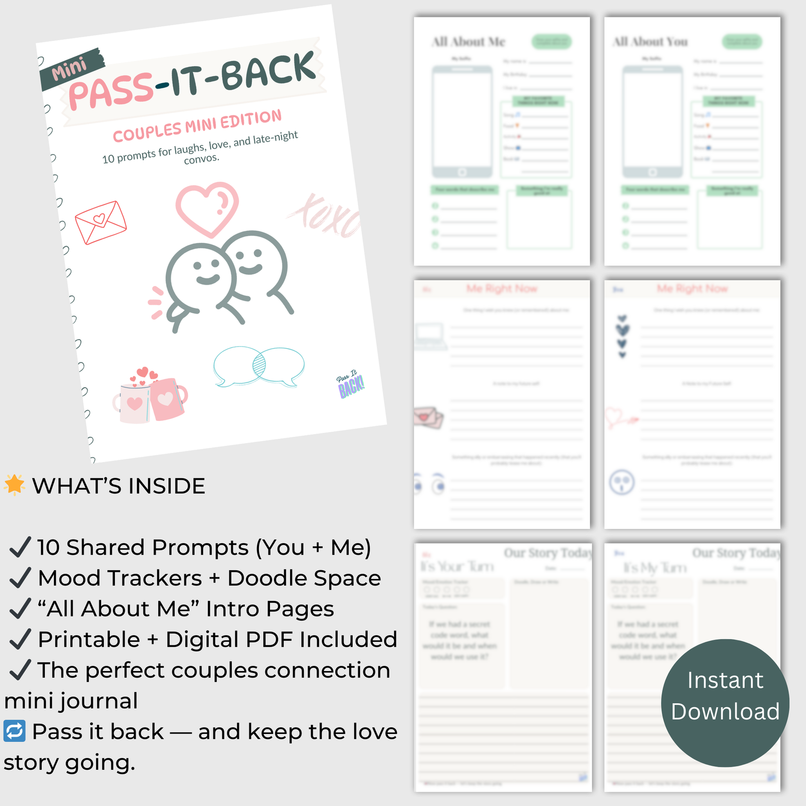 Pass-It-Back™ Couples Mini Journal | 10 Prompts - Image 4
