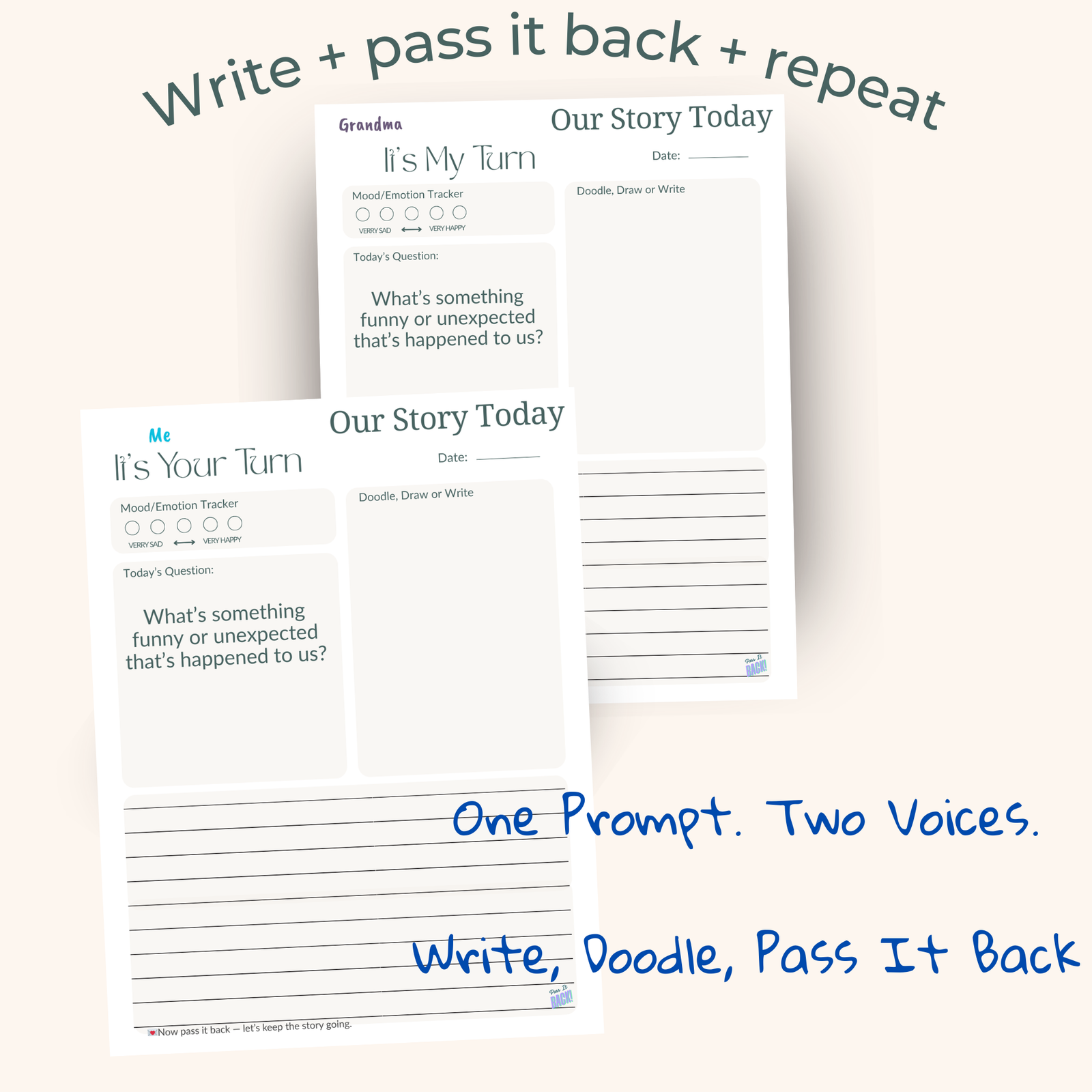 Pass-It-Back™ Grandma & Me Journal | 30 Prompts | Ages 6–12 - Image 4