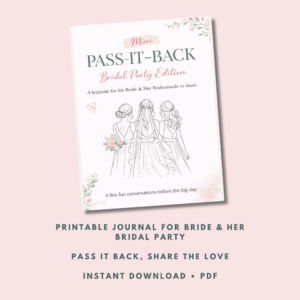 picture of the pass it back shared journal for bridesmaids and bride