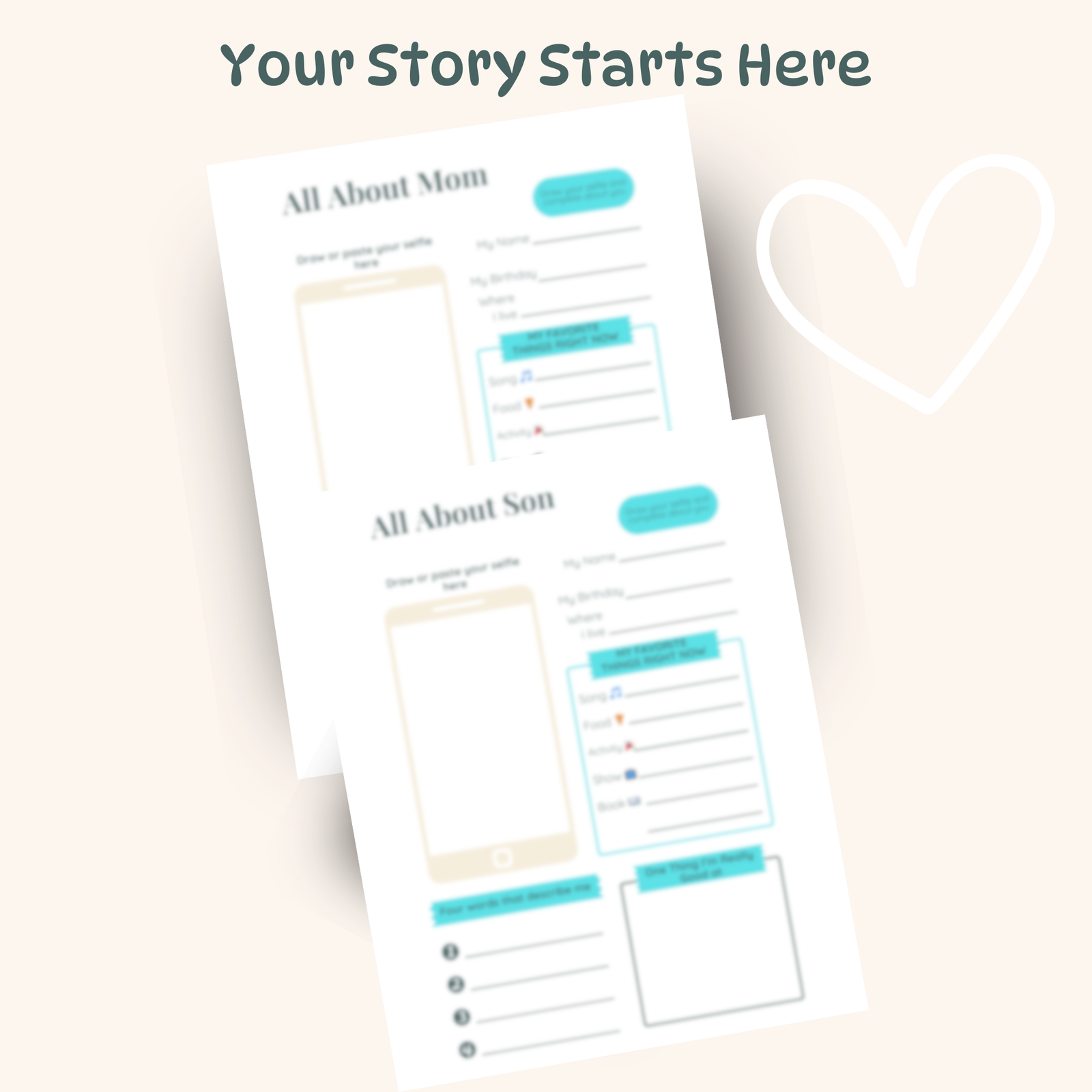 Pass-It-Back™ Mom & Son Mini Journal | 10 Prompts | Ages 9-Teen - Image 4