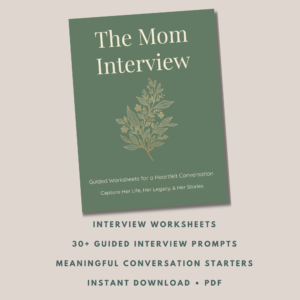 Mom Interview Worksheets image