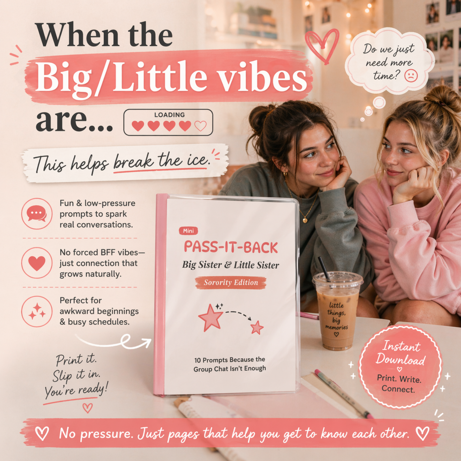Pass-It-Back™ Sorority Big & Little Journal | 10 Shared Prompts - Image 6