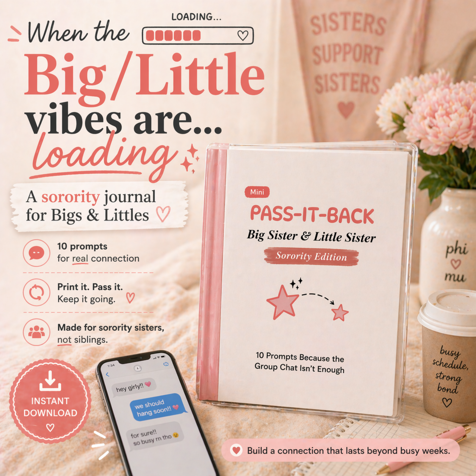 Pass-It-Back™ Sorority Big & Little Journal | 10 Shared Prompts - Image 7