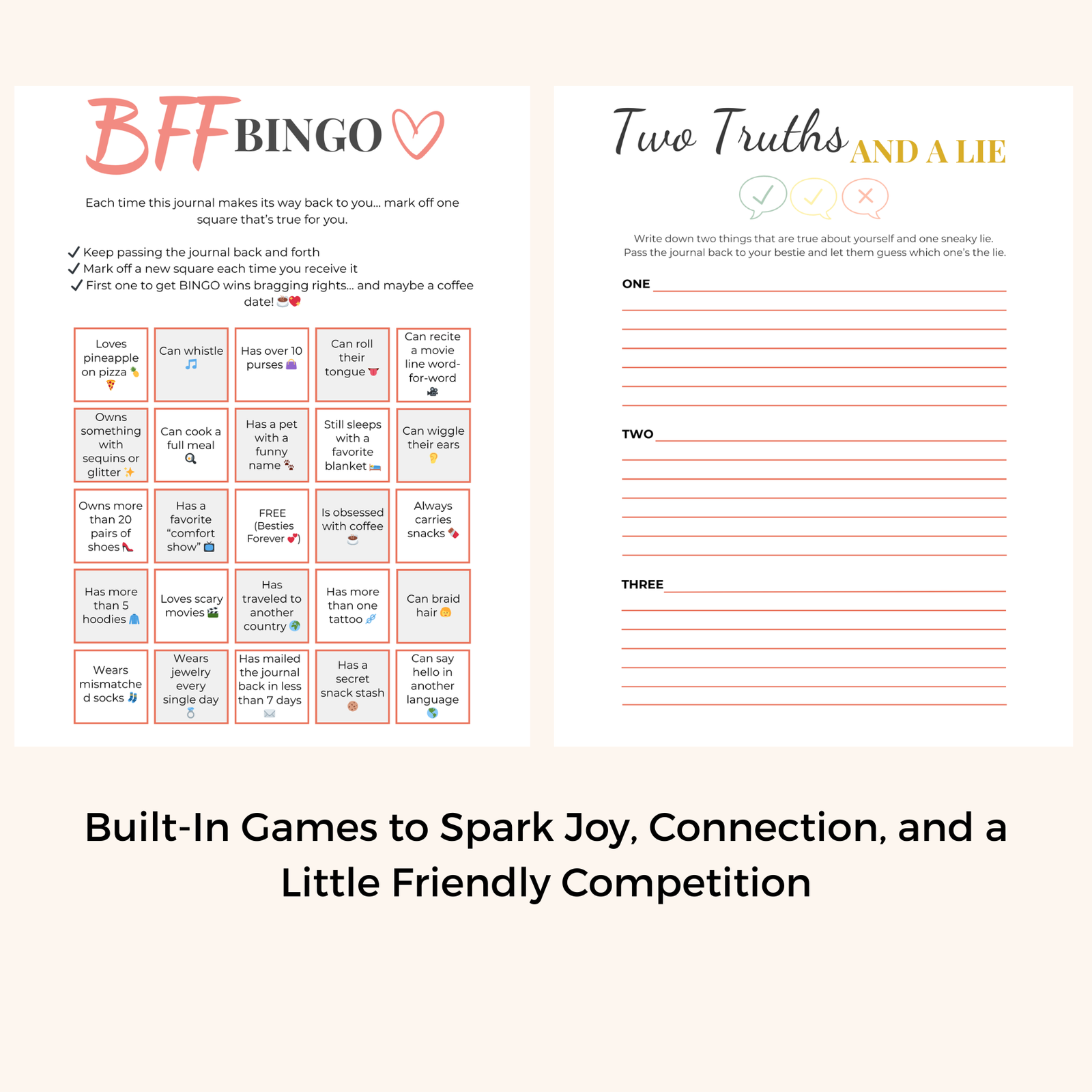 Pass-It-Back™ BFF Friendship Journal | Printable Prompts, Games & Memory Pages - Image 5