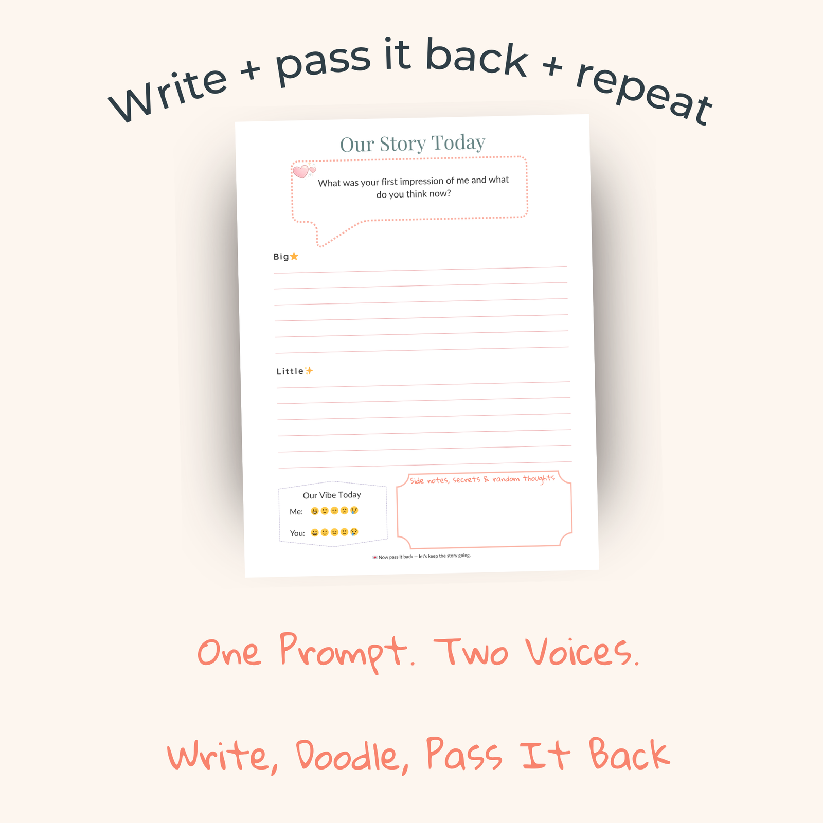 Pass-It-Back™ Sorority Big & Little Journal | 10 Shared Prompts - Image 3