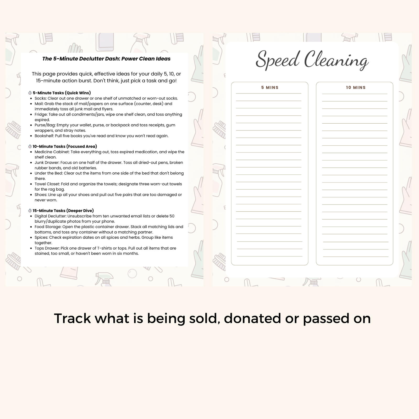 Declutter Workbook | 7-Day Jumpstart, 30-Day Challenge Calendar + Closet Cleanout - Image 5