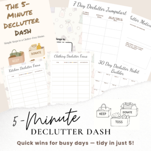 Declutter Workbook | 7-Day Jumpstart, 30-Day Challenge Calendar + Closet Cleanout
