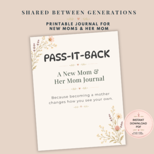 new mom and her mom shared journal cover