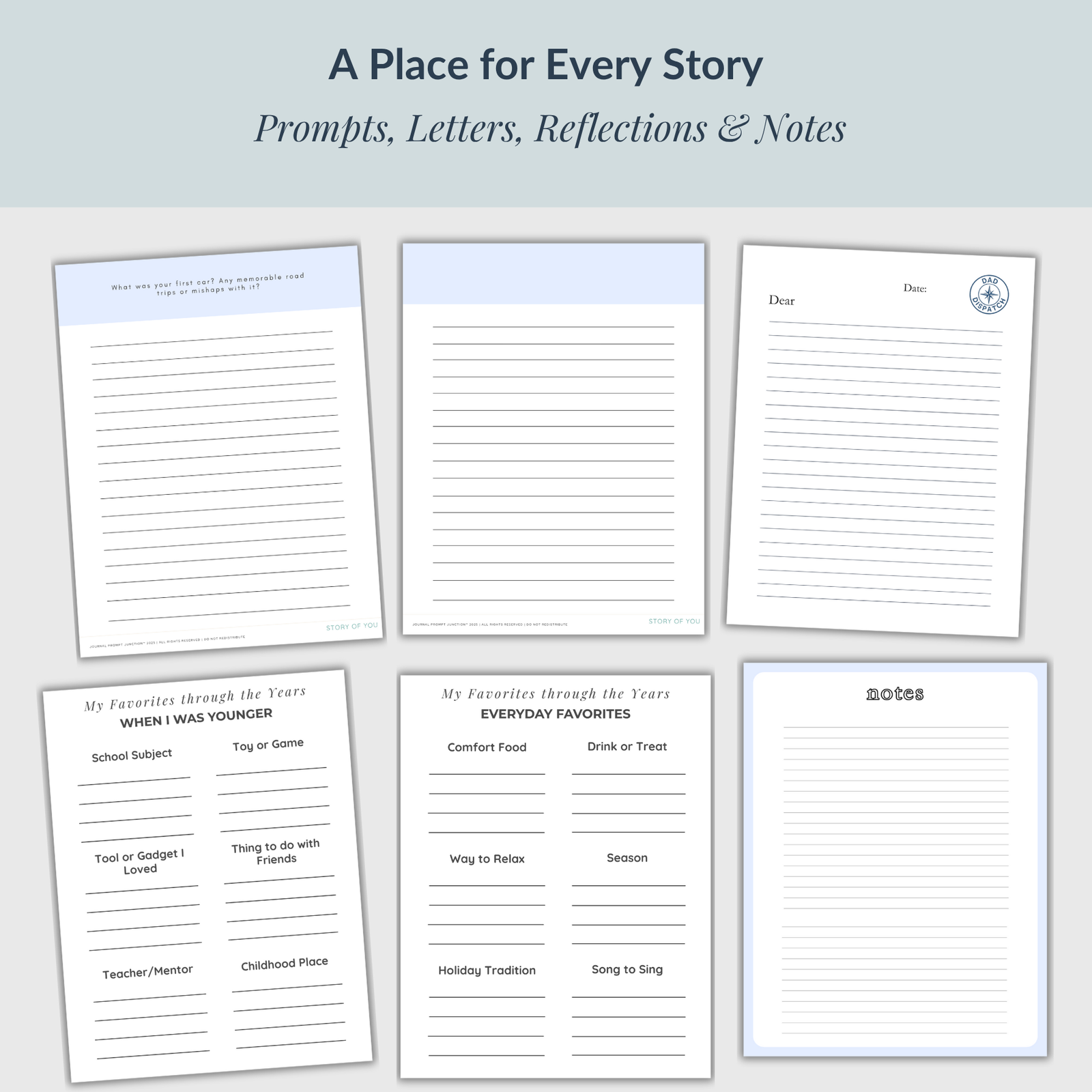 Dad Memory Book | Tell Me Everything Printable Life Story Keepsake - Image 6