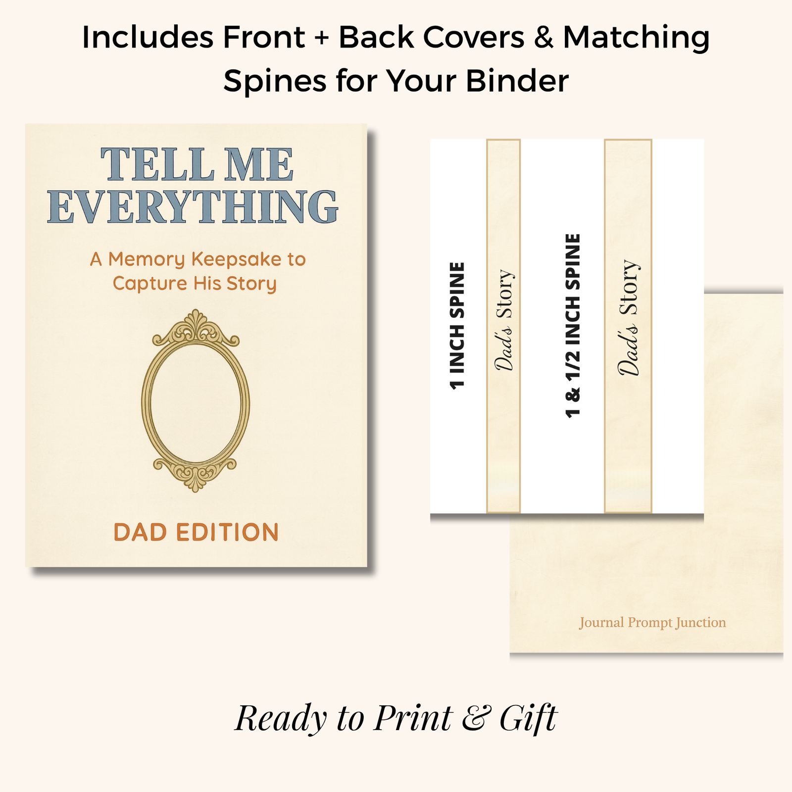 Dad Memory Book | Tell Me Everything Printable Life Story Keepsake - Image 10