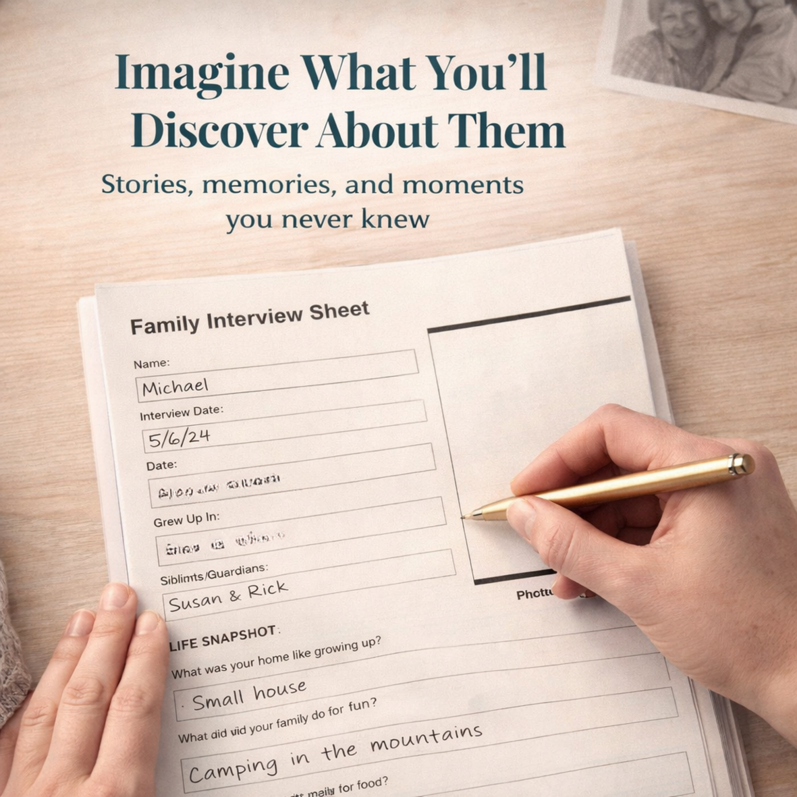 Family History Interview Worksheets | Printable and Fillable Family Keepsake - Image 8