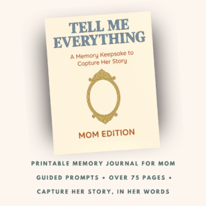 Mom Memory Journal | Printable and Fillable Life Story Keepsake