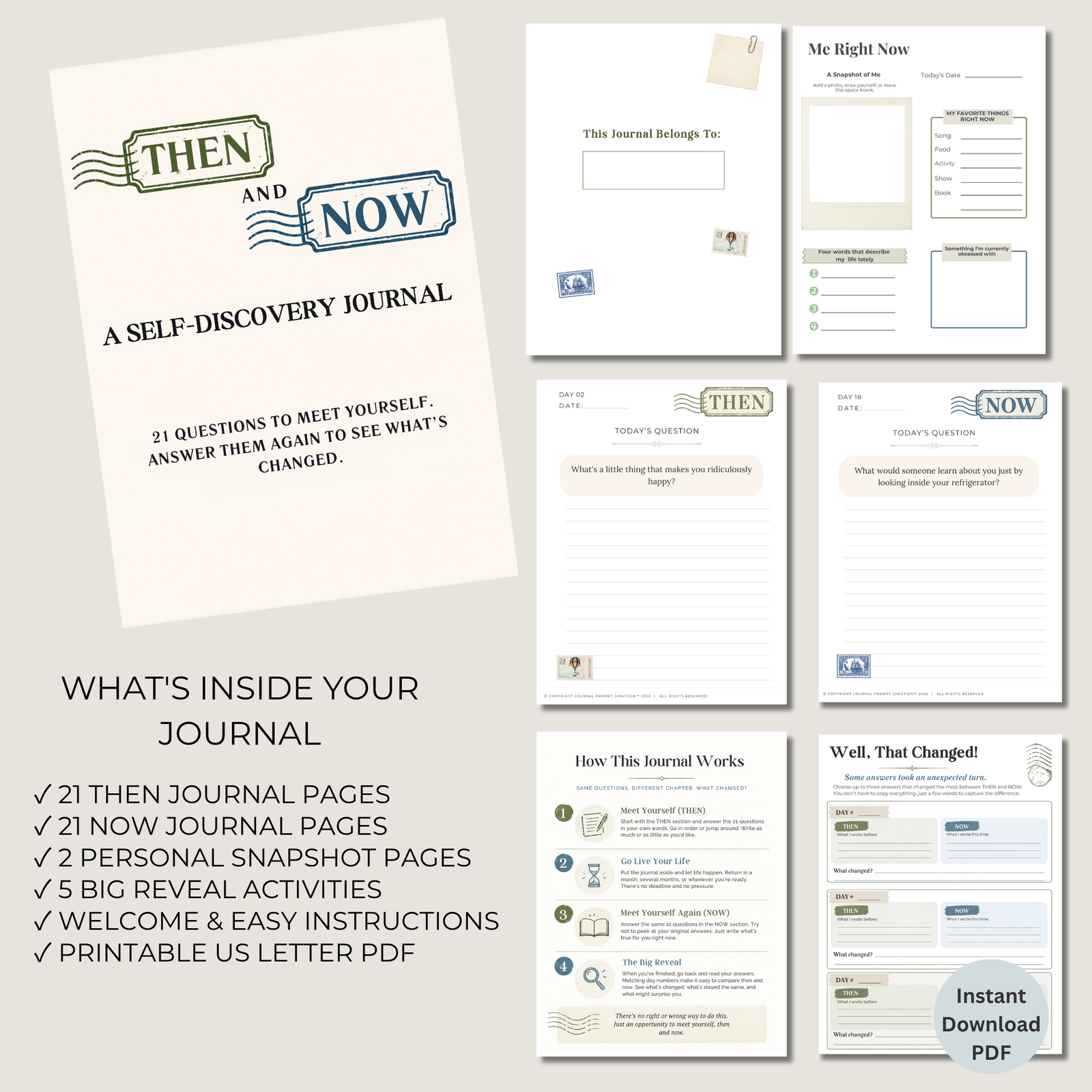 Self Discovery Journal Printable, 21 Guided Reflection Prompts PDF - Image 2
