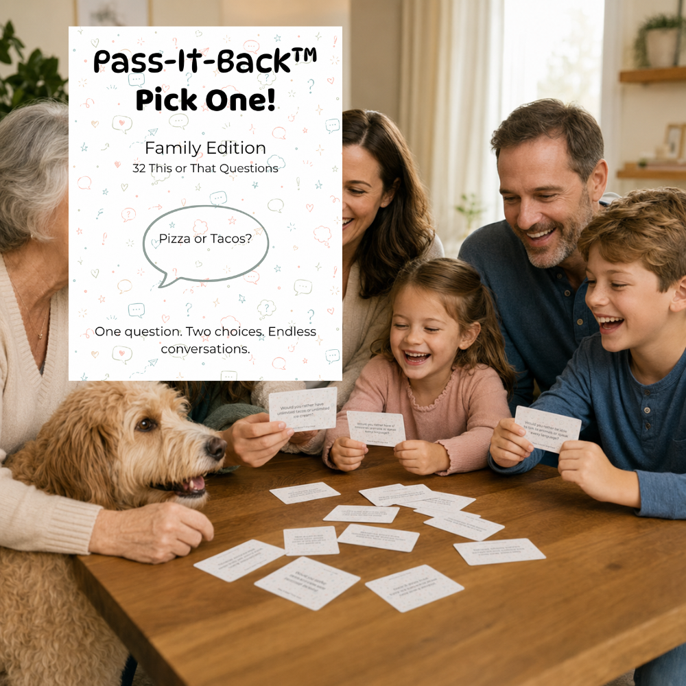 Pass-It-Back™ Pick One! Printable Family Game | 32 This or That Cards - Image 6